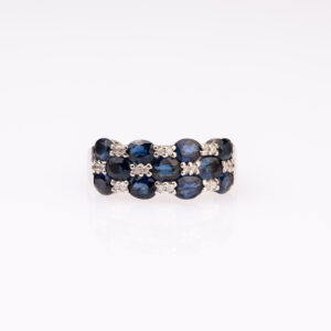 Checkered Sapphire Ring - Image 2