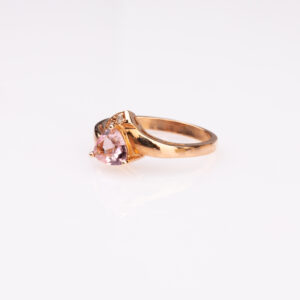 Trillion Pink Tourmaline Ring - Image 4