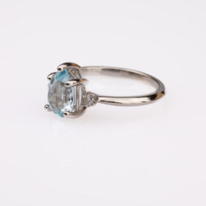 Pear Blue Topaz Ring - Image 4