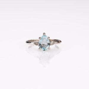 Pear Blue Topaz Ring - Image 2