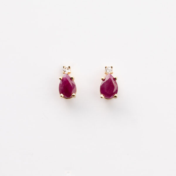 Pear Ruby Earrings