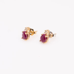 Pear Ruby Earrings - Image 3